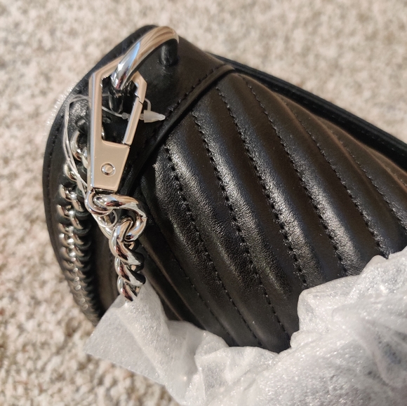Rebecca Minkoff Chevron Quilted Love Crossbody with Chain Inset - Picture 6 of 9